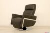 Modern armchair with chrome steel swivel