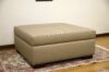Faux leather storage footstool
