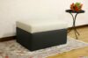 Puff container faux leather two-tone
