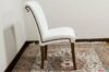 Classic white leather upholstered chair