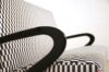 Black lacquered wood sofa armrest
