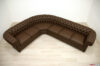 Chesterfield leather rounded corner sofa