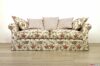 Classic sofa with floral removable fabric cushions