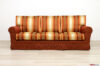 Classic 3-seater sofa with striped patterned fabric