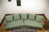 Custom-made curved sofa with removable cover