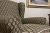 Damask fabric of the bergère armchair