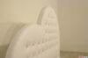 Heart-shaped headboard with swarovski buttons