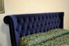 Upholstered velvet headboard bed with classic style
