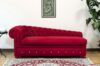 Chester dormeuse in red microfiber
