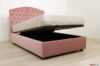 Antique pink velvet storage bed