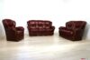 Classic leather and wood living room