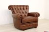 Custom-made armchair with buttoned base