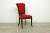 Red leather upholstered capitonné chair