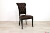 Brown leather classic capitonné chair