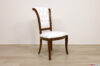 Classic upholstered white leather and walnut wood chair
