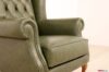 Upholstered armrests classic leather armchair