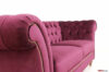 Chester style velvet sofa armrest with studs