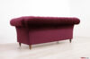 Behind Winchester sofa in eggplant velvet