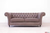 Winchester sofa in high quality taupe aniline leather