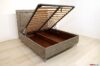 Double storage bed with high steel feet