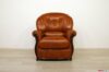 Classic leather and wood armchair