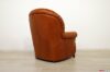 Retro classic leather armchair with high back