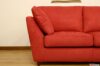 Contemporary red microfiber armrest