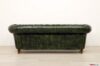 Back of Rome chesterfield sofa in vintage green leather