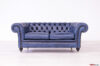 Custom-made Chesterfield Roma sofa with black high feet