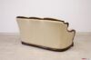 Back view of 3-seater luxury leather sofa with wood frame