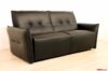 Modern black leather sofa bed