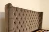 Modern headboard bed with capitonné work