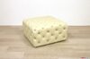 All leather capitonné pouf