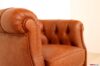 Armrest cockpit chair in vintage brown leather