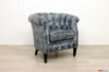 Detail cockpit armchair in frottage leather