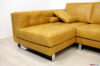 Large quilted leather sofa peninsula