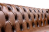 Capitonné workmanship Chesterfield sofa in vintage brown leather