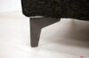 Modern satin-finished steel black high foot