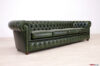 English green 4-seater Chesterfield sofa aged by hand