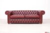Chester Club 2-meter sofa in hand-padded red leather