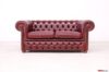 Chester Club 2-seater vintage red leather sofa